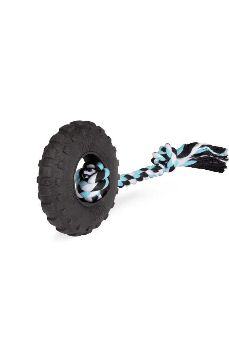 Camon Gioco Cani Pneumatico In Foam TPR Con Corda In Cotone 15cm