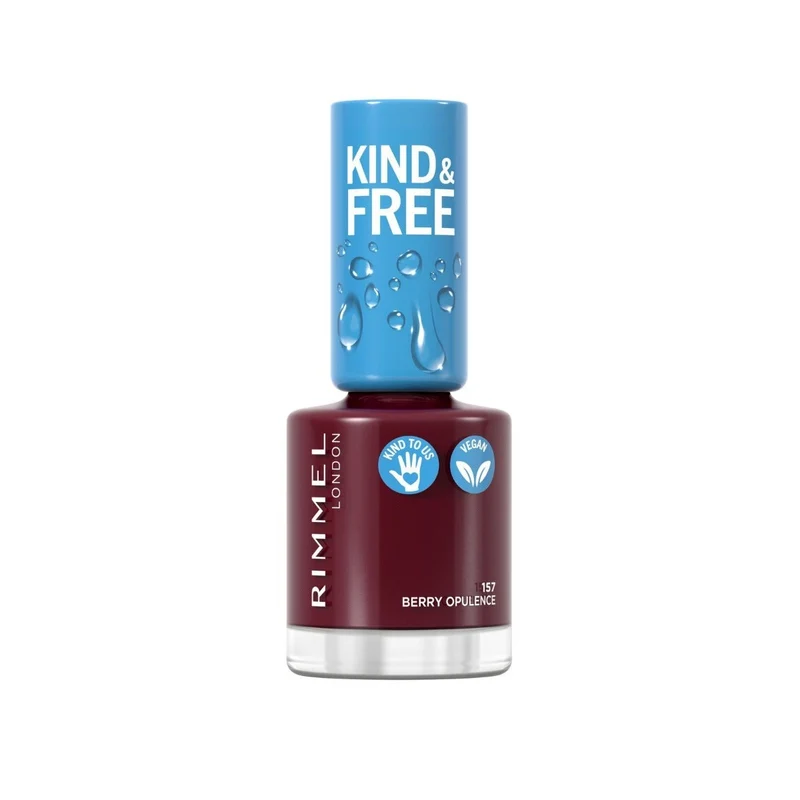 Rimmel Kind & Free Smalto Formula A Base Naturale Tonalità 157 Berry Opulence 8ml