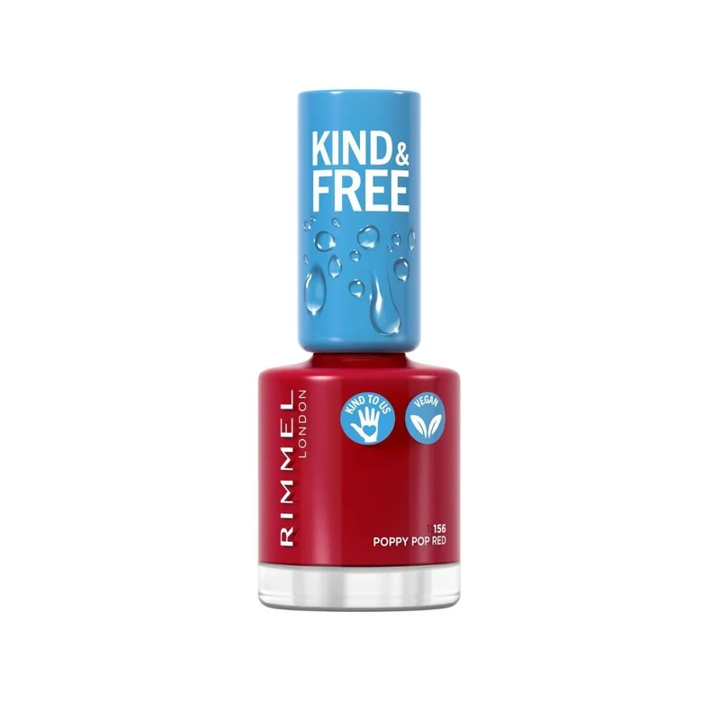 Rimmel Kind & Free Smalto Formula A Base Naturale Tonalità 156 Poppy Pop Red 8ml