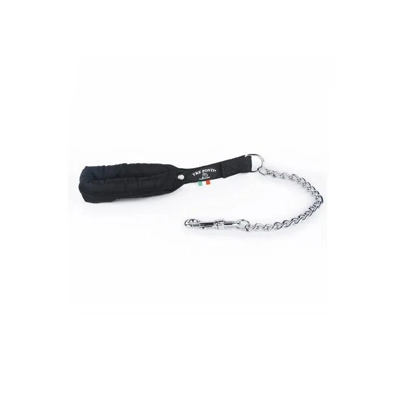 Tre Ponti Guinzaglio con Catena T310 per cani 60cm nero