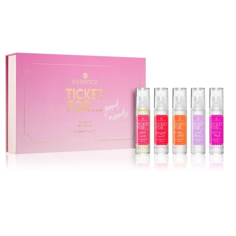 Essence Ticket For... Good Moods set di oli profumati roll-on 5x5.8ml
