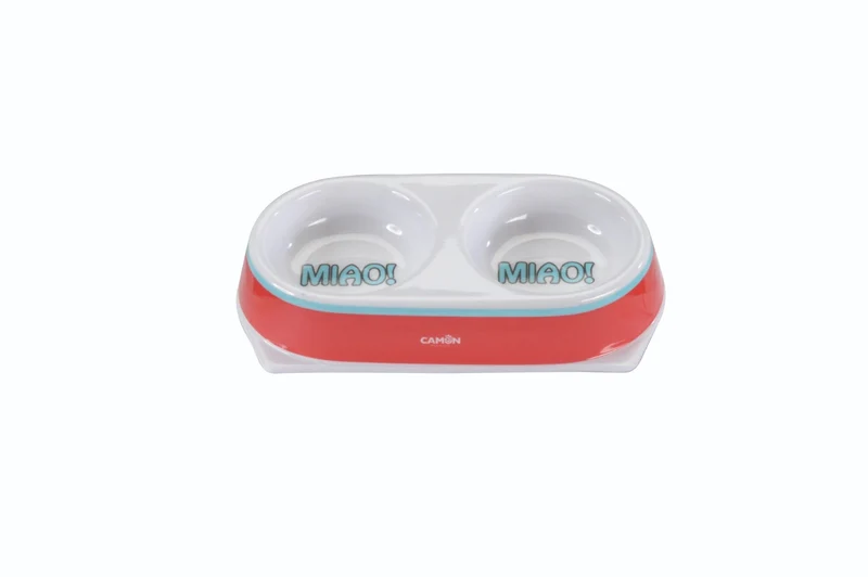 Camon Ciotola In Melamina Doppia Gatto 180ml