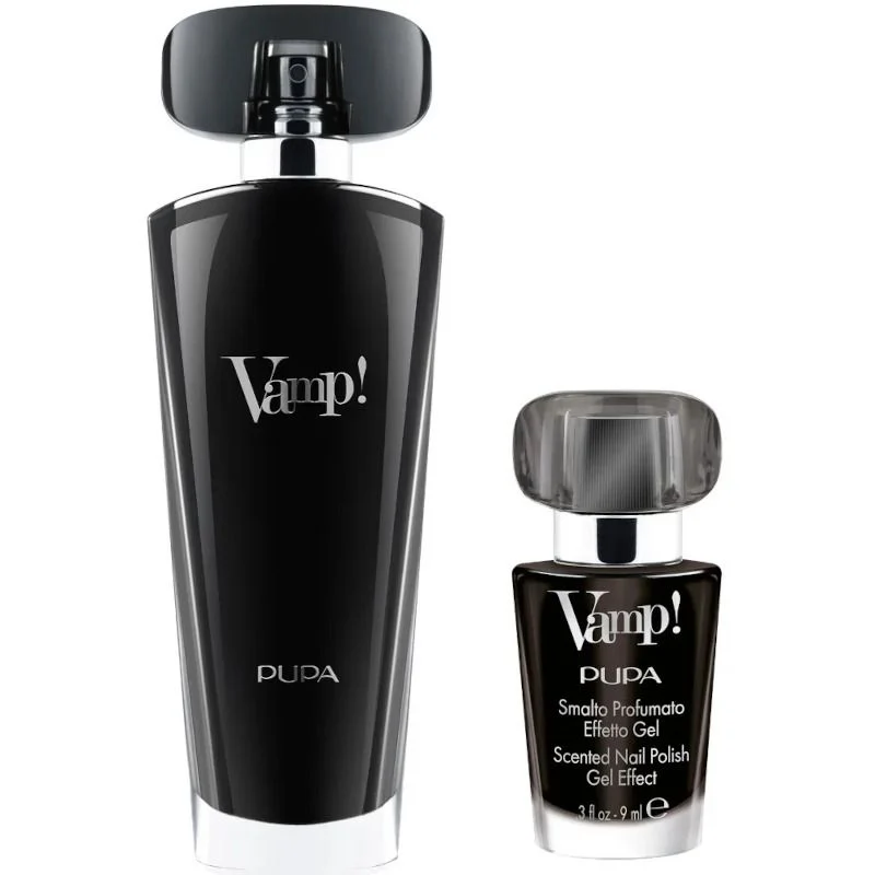 Pupa Kit Vamp Black Eau De Parfum 50 ml+Smalto Profumato Effetto Gel 9ml