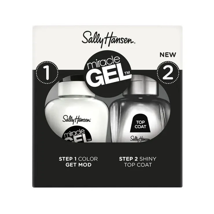Sally Hansen Miracle Gel Duo Pack Top Coat + Smalto Colore 900 Get Mod