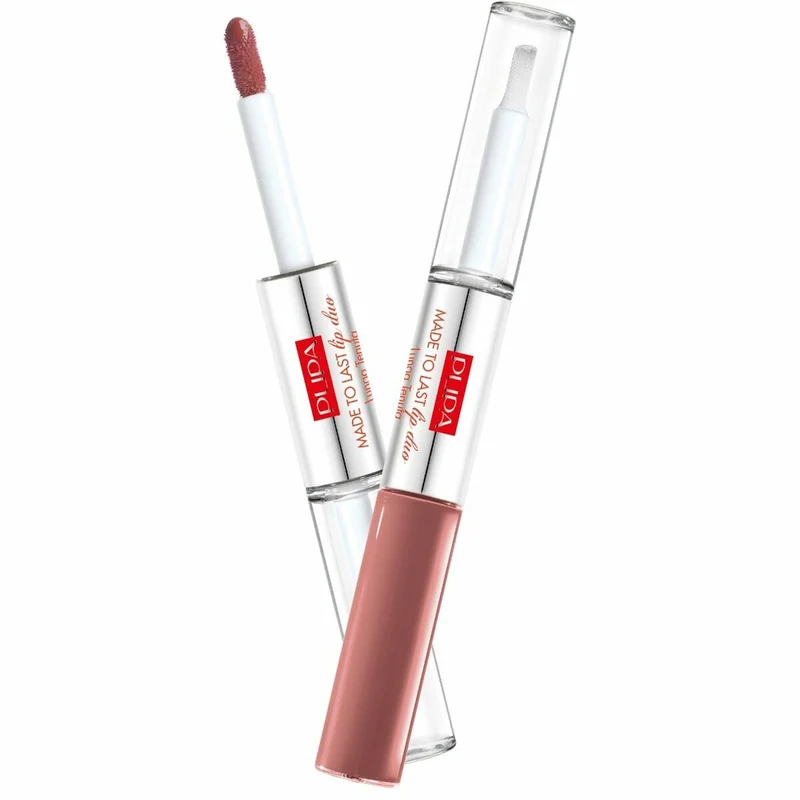 Pupa Made to Lip Duo Rossetto liquido Colore&Topcoat waterproof n. 011 Natural Brown