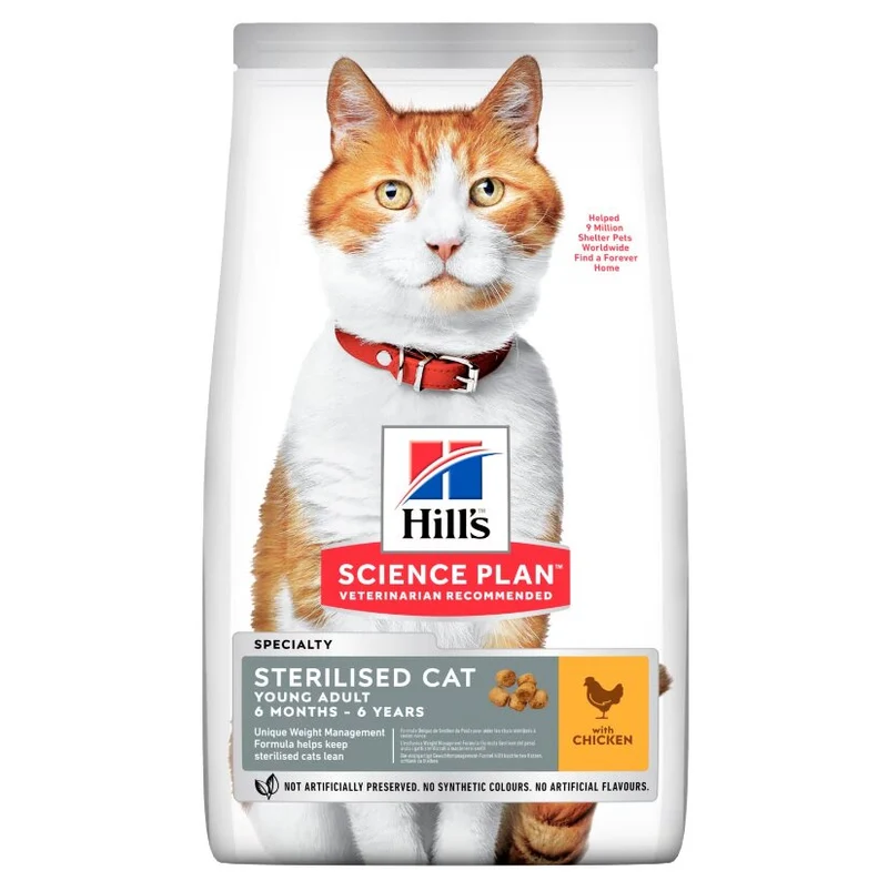 Hill's Science Plan Young Adult Sterilised Cat Alimento per Gatti al Pollo 3kg