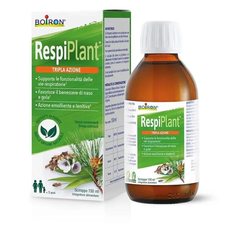 Boiron Respiplant Sciroppo 150ml + In Regalo Scaldacollo Per L'Inverno