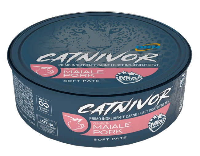 Catnivor Maiale Cibo Umido Per Gatti Adulti 80g
