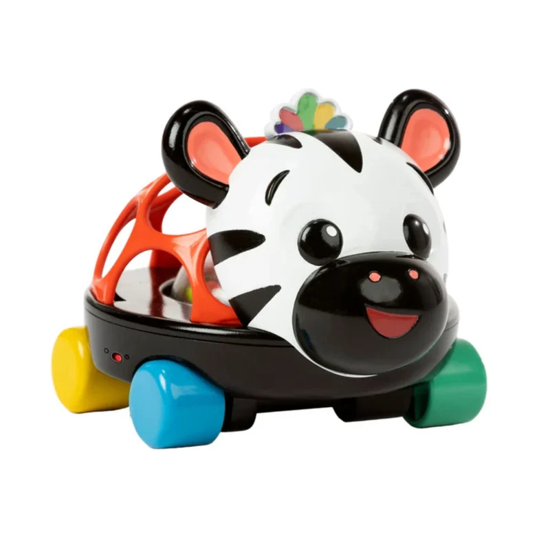 Macchinina e sonaglio 2 in 1 O BALL Auto curiosa ZEBRA ZEN con luci