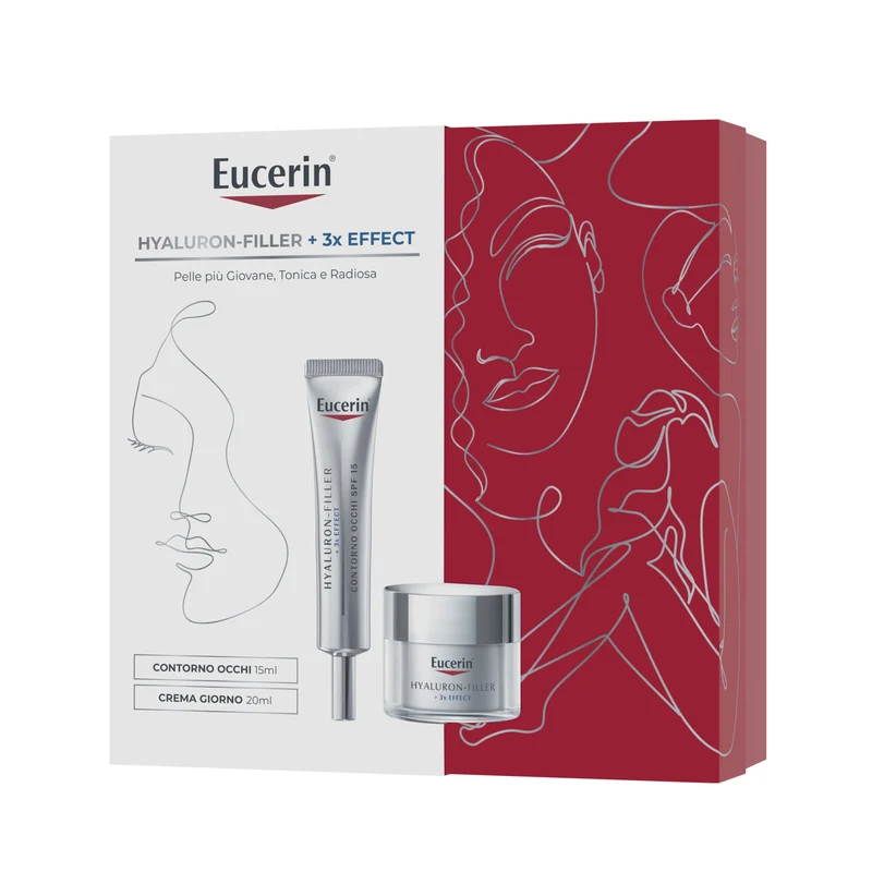 Eucerin Cofanetto Hyaluron-Filler + 3x Effect Contorno Occhi 15ml + Crema Giorno 20ml