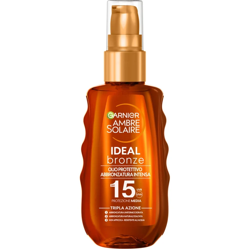 Garnier Ambre Solaire Ideal Bronze Olio Protettivo Abbronzatura Intensa 150ml SPF15