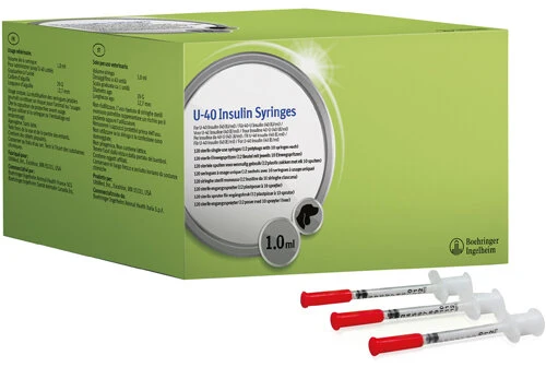 Prozinc Siringa Insulina U-40 Uso Veterinario 1ml 120 Pezzi