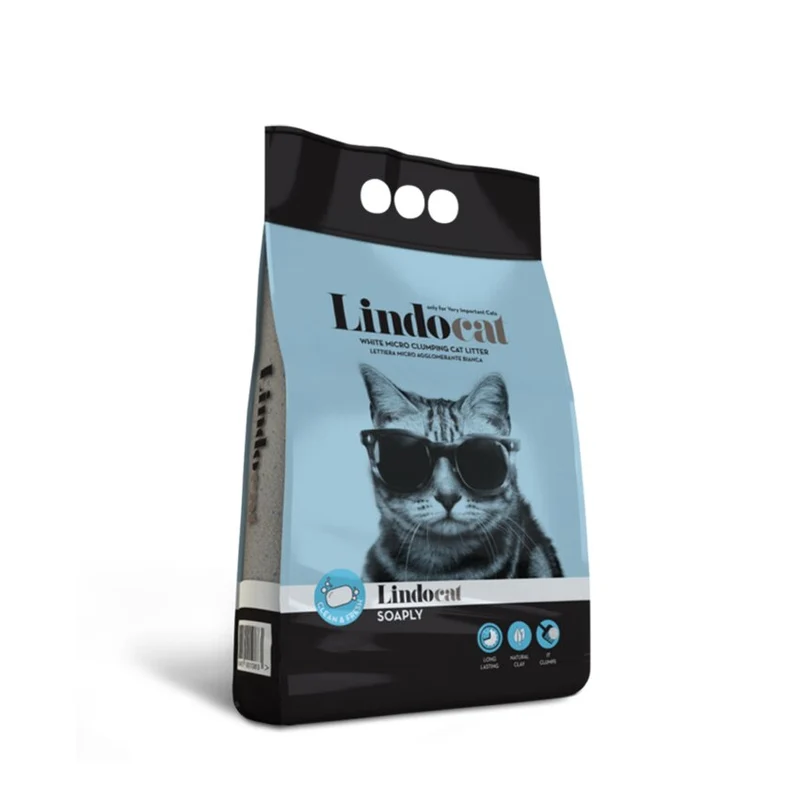 Lindocat Soaply Lettiera Per Gatti Agglomerante Bianca Profumo di Pulito 5L