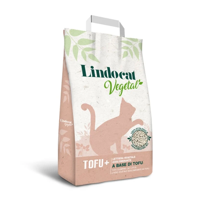 Lindocat Vegetal Lettiera Vegetale Agglomerante a Base di Tofu 5L