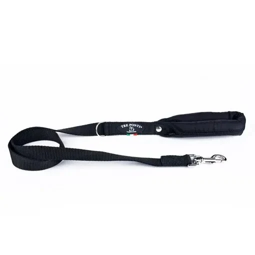 Tre Ponti Guinzaglio Un Manico Nero 113 Cm