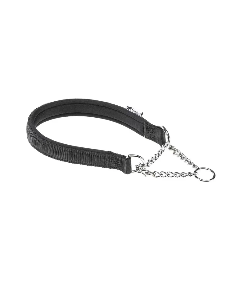 Ferplast Daytona CSS Collare Semistrangolo Nylon Soffice Imbottitura Nero Per Cani CSS20/55