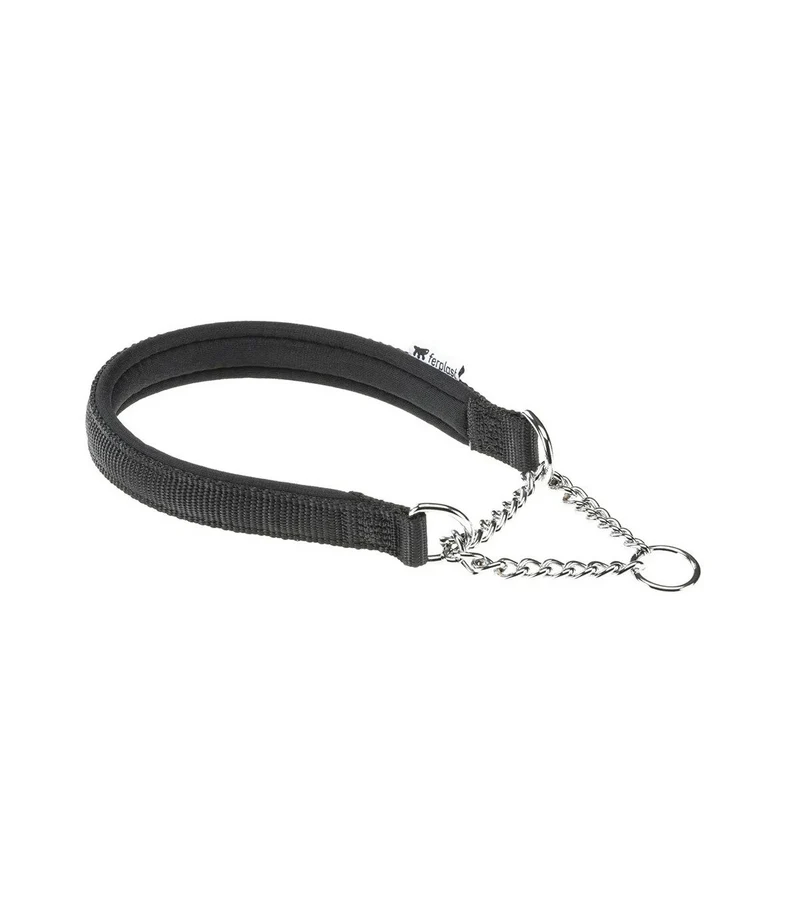 Ferplast Daytona CSS Collare Semistrangolo Nylon Soffice Imbottitura Nero Per Cani CSS25/65