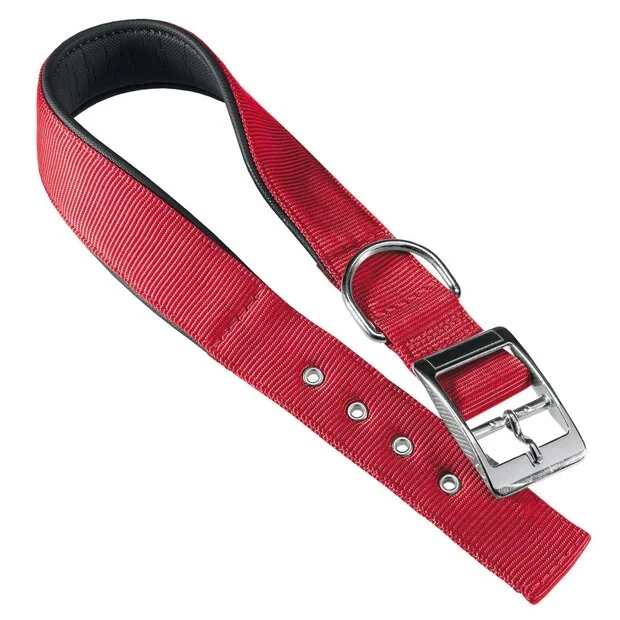 Ferplast Daytona C Collare In Nylon Con Soffice Imbottitura Rosso Per Cani C30/55