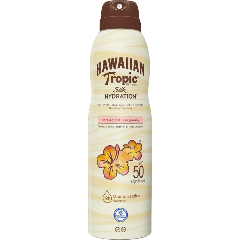 Hawaiian Tropic Silk Hydration Air Soft Can Spray Solare SPF50 220ml