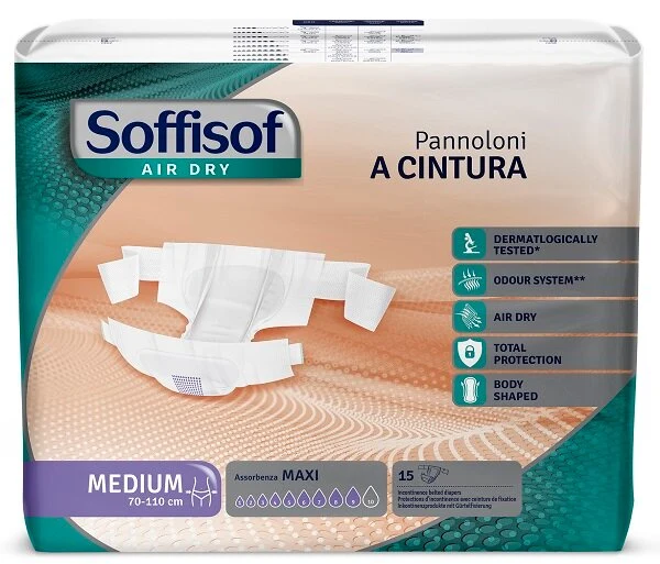 Soffisof Classic Maxi Pannolone A Cintura Taglia M 15 Pezzi
