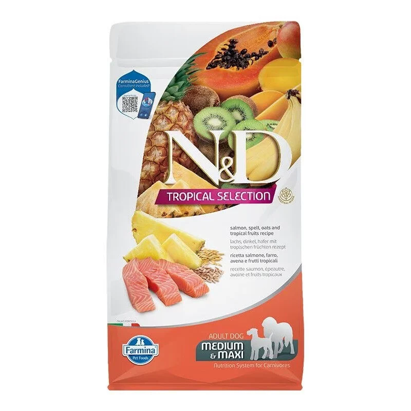 Farmina N&D Dog Medium & Maxi Tropical Selection Salmon Per Cani Adulti 10kg