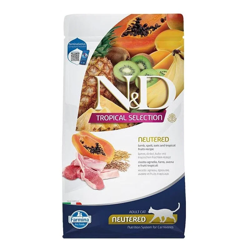 Farmina N&D Cat Tropical Selection Neutered Lamb Per Gatti Sterilizzati 300g