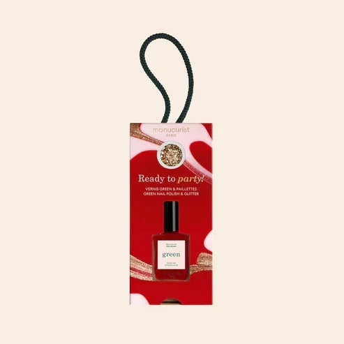 Manucurist Green Duo Smalto Sapin Dorè 15ml + Rouge Velvet 15ml