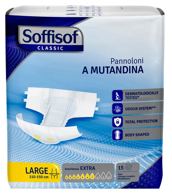 Soffisof Classic Extra Pannolone A Mutandina Taglia L 15 Pezzi