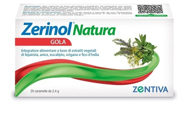 Zerinol Natura Gola 20 Caramelle