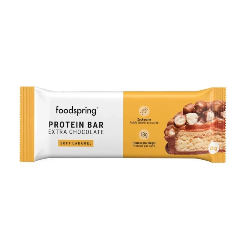 Foodspring Protein Barretta Extra Cioccolato Soft Caramel 45g