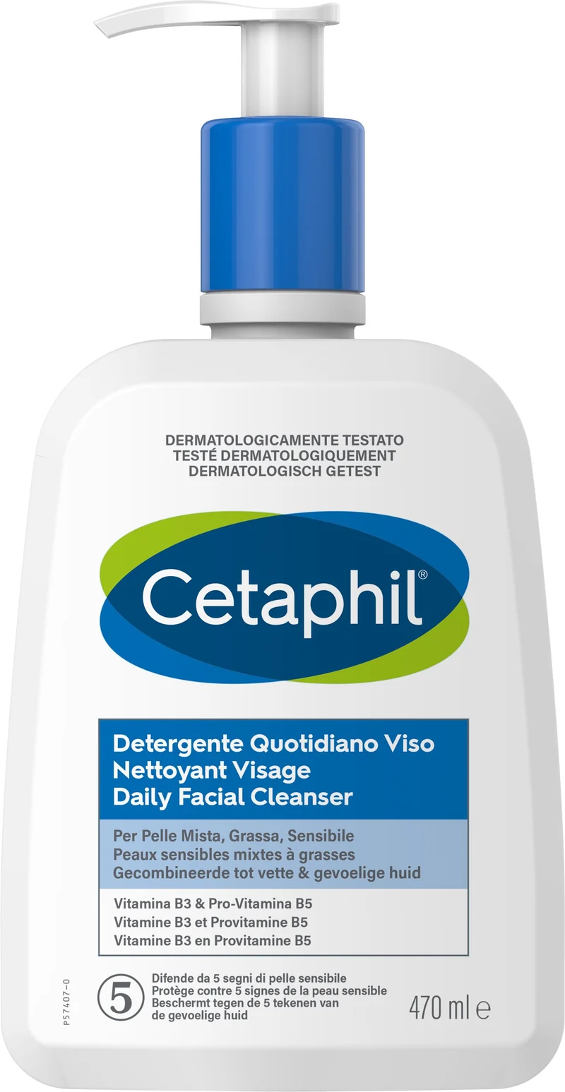 Cetaphil Detergente Quotidiano Viso Pelle Mista Grassa 473ml