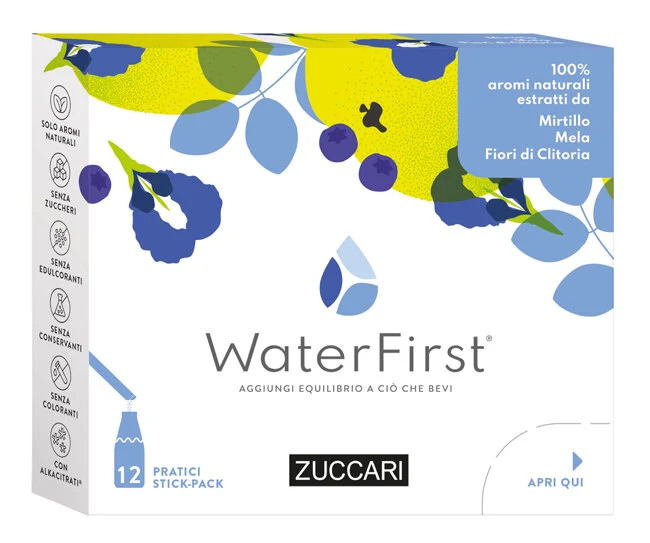 Zuccari WaterFirst Mirtillo Mela Fiori di Clitoria 12 Stick