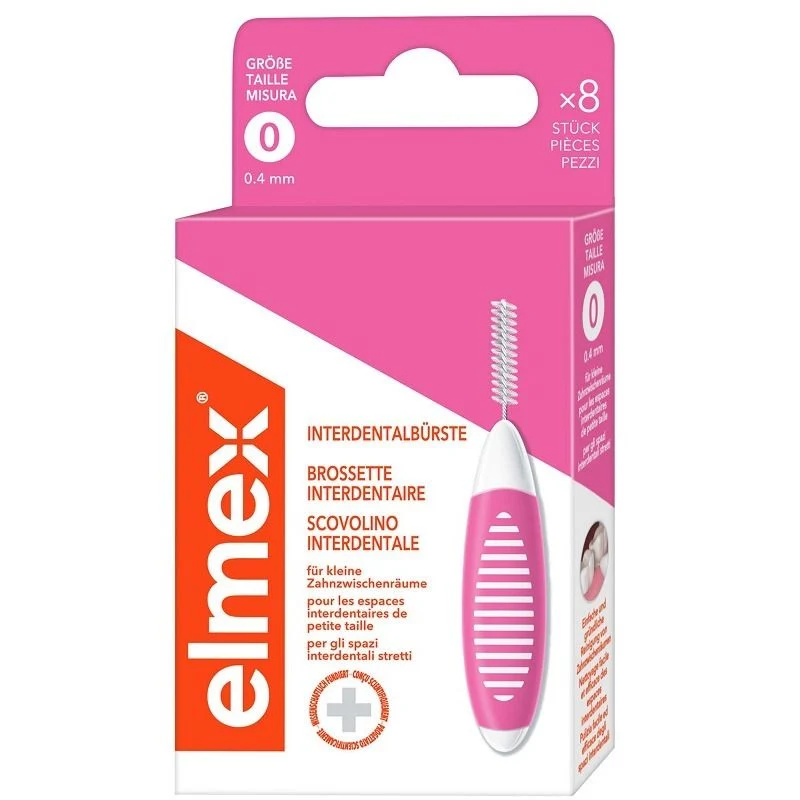 Elmex Interdental Brush Pink scovolini interdentali 0.4mm 8 pezzi