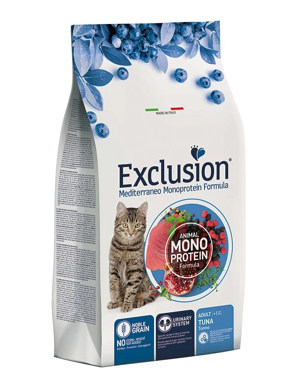 Exclusion Mediterraneo Monoprotein Noble Grain Adult Tuna Crocchette Per Gatti 12kg