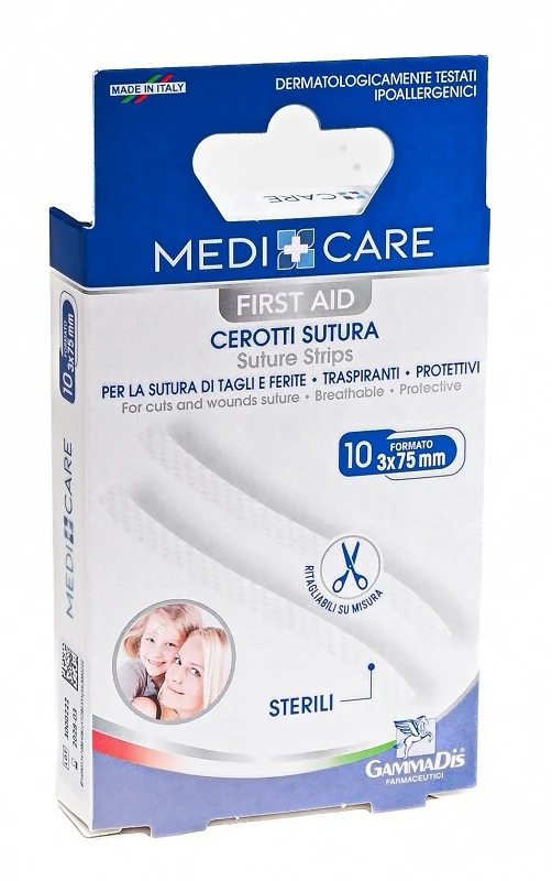 Cerotto Medicare Sutura Sterili 10 Pezzi