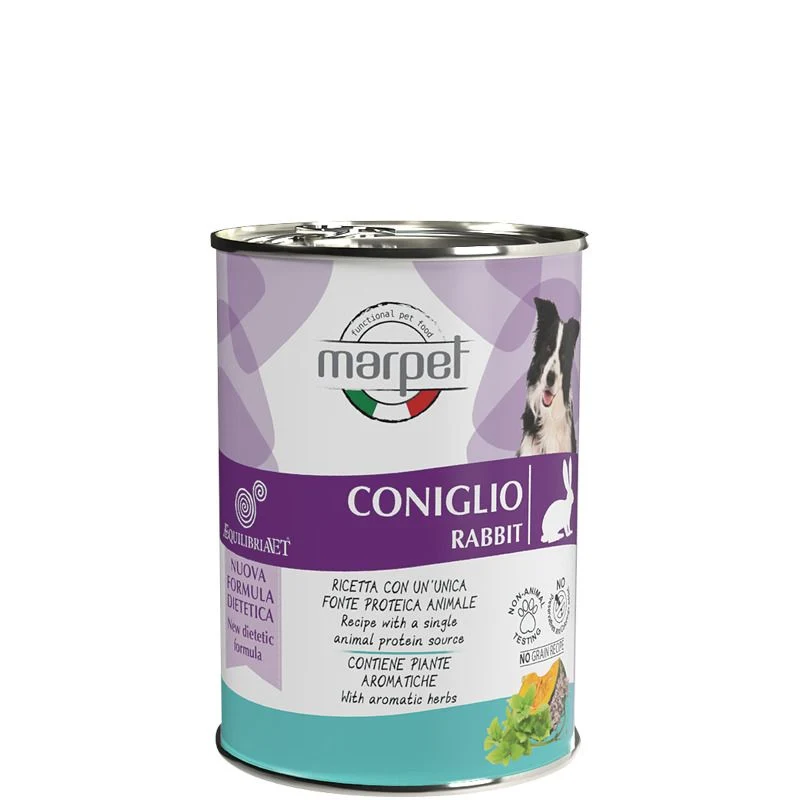 Marpet Aequilibriavet Dog Coniglio Cibo Umido Per Cani Adulti Scatoletta 400g