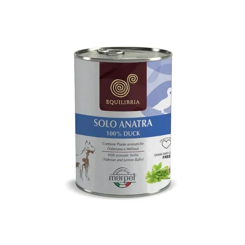 Marpet Aequilibriavet Dog Anatra Cibo Umido Per Cani Adulti Scatoletta 400g