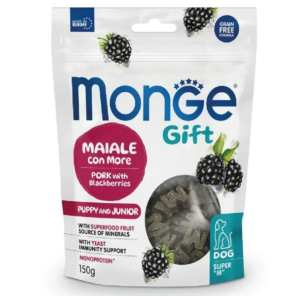 Monge Snack Super M Accrescimento Per Cani Puppy/Junior Maiale Con More 150g