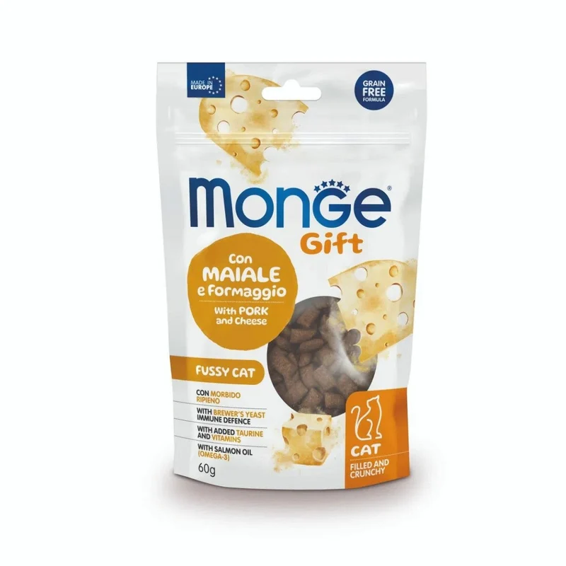 Monge Filled And Crunchy Snack Per Gatti Maiale E Formaggio 60g