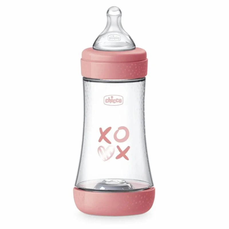 Chicco Biberon Neonato Perfect 5 Biberon Rosa Flusso Medio 240 ml 2Mesi+