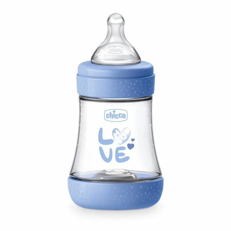 Chicco Biberon Neonato Perfect 5 Biberon Azzurro Flusso Lento 150 ml 0Mesi+