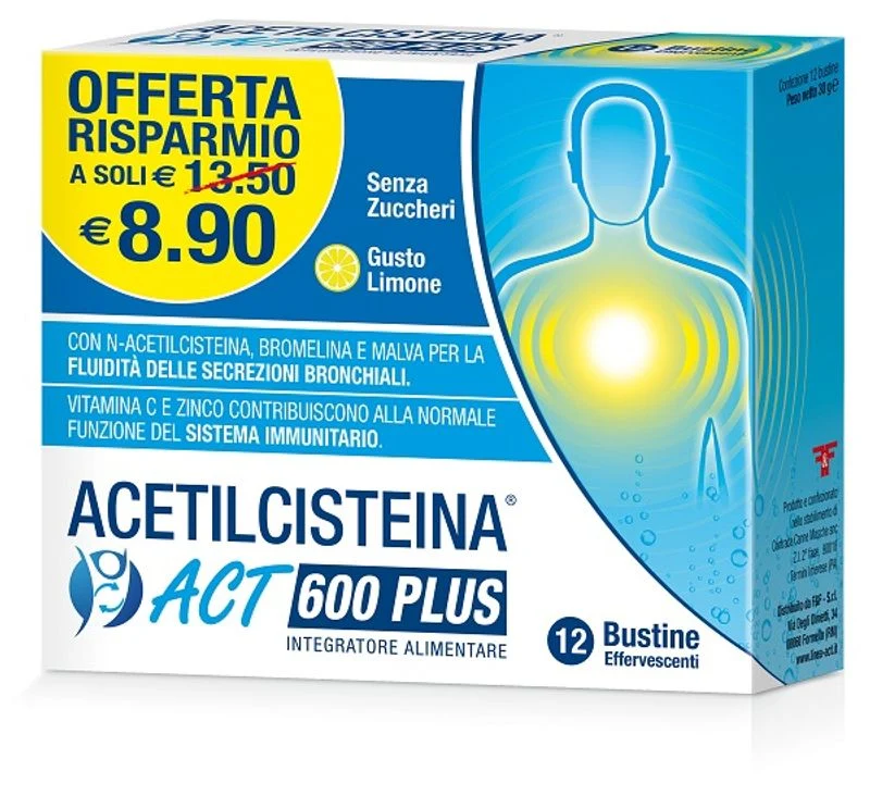 Acetilcestina Act 600 Plus 12 bustine
