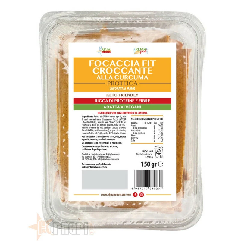Focaccia Fit Croccante Curcuma 150g