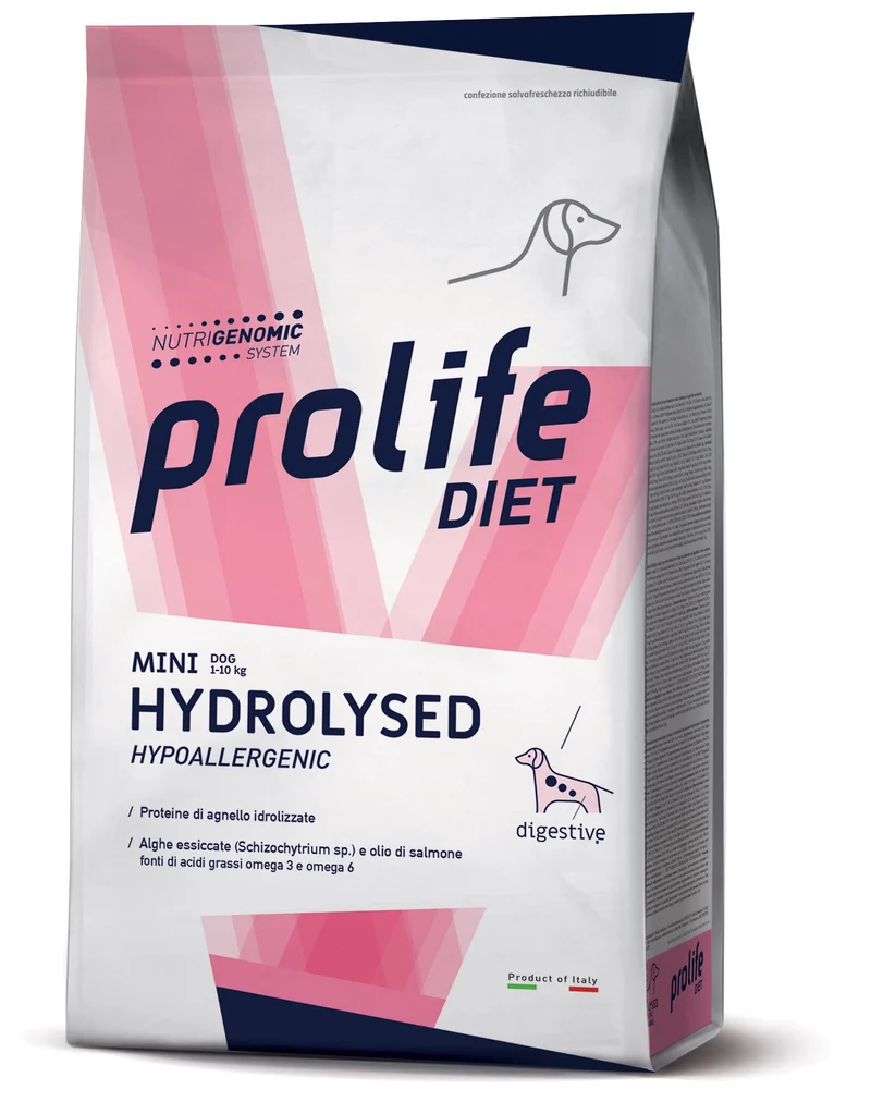 Prolife Dog Diet Hydrolised Cibo Secco Agnello Per Cani Adulti Taglia Mini Sacco 500g