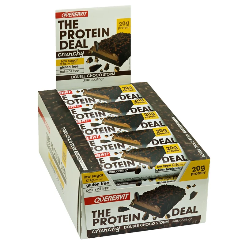 Enervit The Protein Deal Protein Bar Crunchy Double Choco 25 Barrette Da 55g