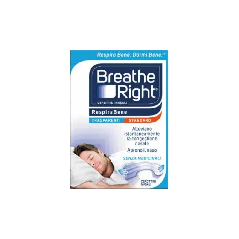 Breathe Right Cerotti Nasali Trasparenti 10 Pezzi