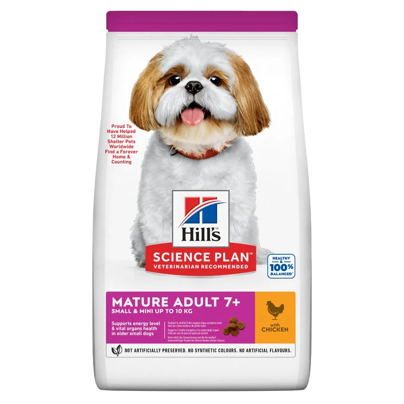 Hill's Science Plan Mature Adult 7+ Crocchette con Pollo per Cani Taglia Piccola Sacco 6 Kg