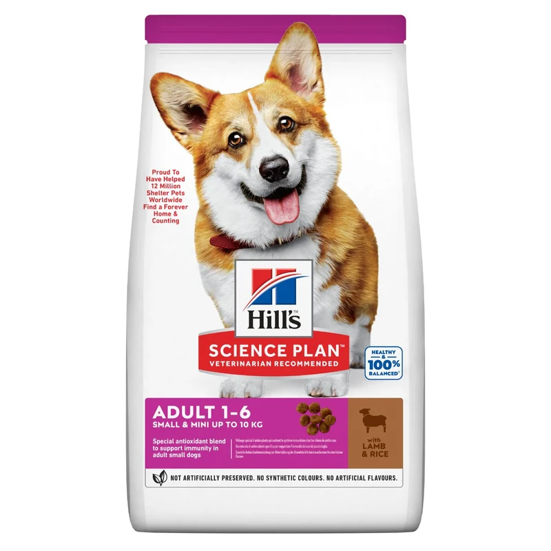 Hill's Science Plan Small & Mini Adult Crocchette con Agnello e Riso per Cani Sacco 6 Kg