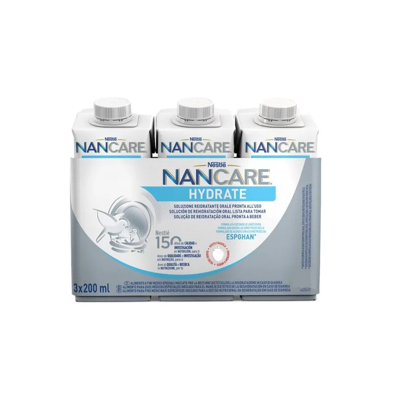 Nestlé Nancare Hydrate Alimento A Fini Medici Speciali Alla Fragola 3 Brick Da 200ml