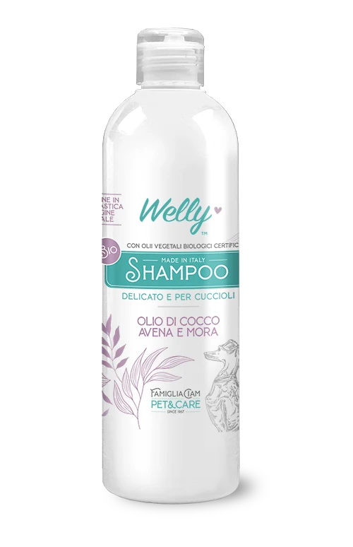 Welly Shampoo Olio Di Cocco Avena & Mora Per Cani Cuccioli 250ml